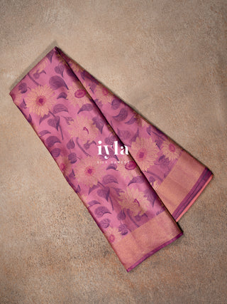 The Daisy Delight Kanjeevaram in Bubblegum Pink 🌼