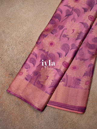 The Daisy Delight Kanjeevaram in Bubblegum Pink 🌼