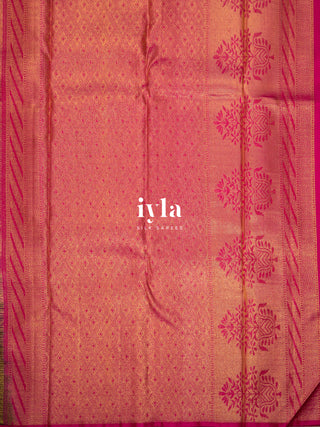 The Carnation Bloom Kanjeevaram in Cocoa Brown