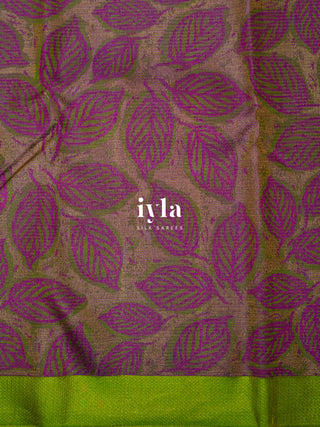 The Tropical Foliage Kanjeevaram in Royal Purple
