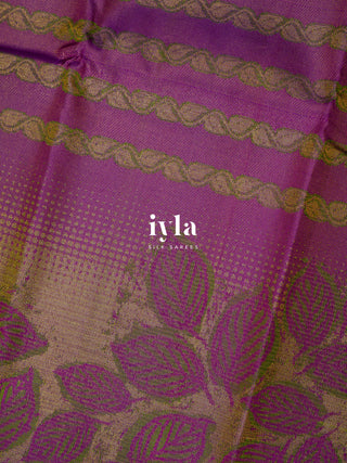 The Tropical Foliage Kanjeevaram in Royal Purple