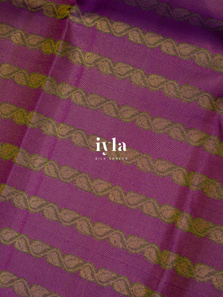 The Tropical Foliage Kanjeevaram in Royal Purple