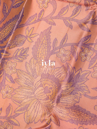 The Garden of Dreams Kanjeevaram in Blush Pink