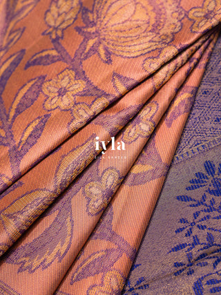 The Garden of Dreams Kanjeevaram in Blush Pink