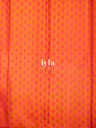 The Kalamkari Floral Themed Kanjeevaram in Bright Purple