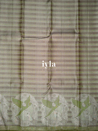 The Tale of Parrot Silk Saree in Luxe Green