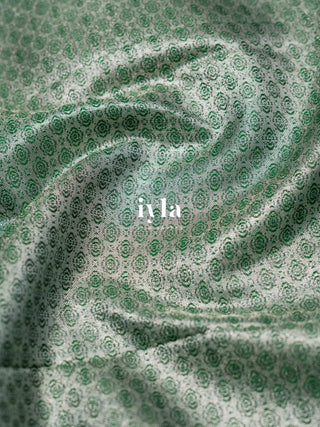 The Tale of Parrot Silk Saree in Luxe Green