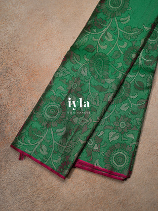 The Kalamkari Floral Vine Theory Kanjeevaram