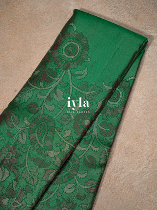 The Kalamkari Floral Vine Theory Kanjeevaram