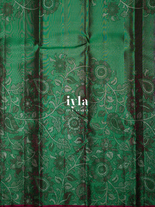 The Kalamkari Floral Vine Theory Kanjeevaram