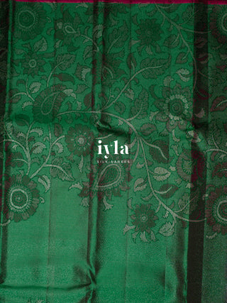The Kalamkari Floral Vine Theory Kanjeevaram