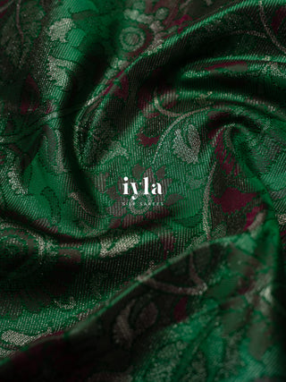 The Kalamkari Floral Vine Theory Kanjeevaram