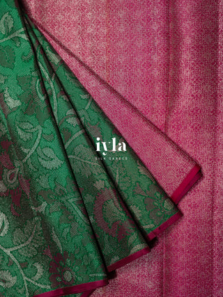 The Kalamkari Floral Vine Theory Kanjeevaram