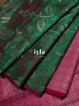 The Kalamkari Floral Vine Theory Kanjeevaram
