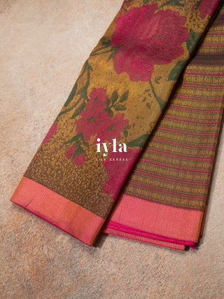 The Botanical Dream Kanjeevaram in Gold