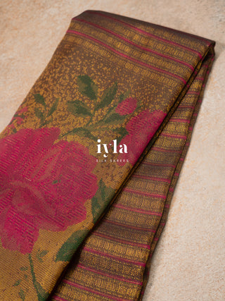 The Botanical Dream Kanjeevaram in Gold