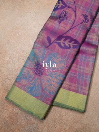 The Wild Comos Bloom Kanjeevaram in soft amethyst