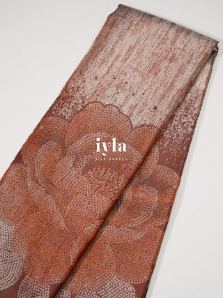 The Carnation Stone Bloom Kanjeevaram in Terracotta