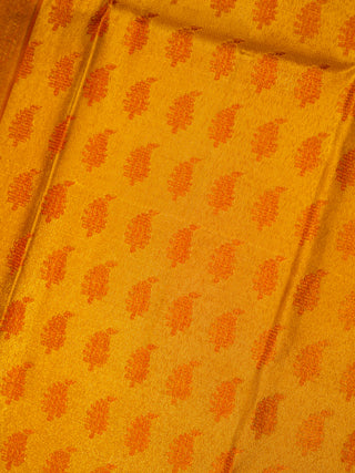 The Enchanted Lotus Pond Kanjeevaram in Burnt Orange