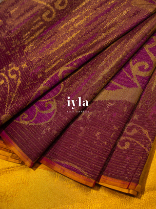 The Butterfly Ballet Kanjeevaram in Walnut Brown