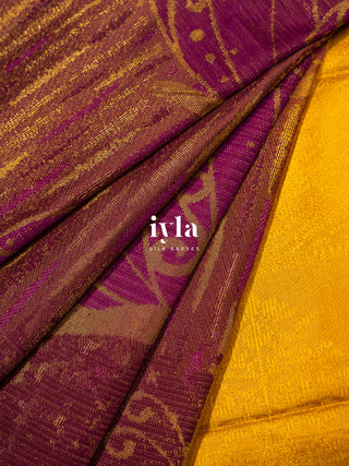 The Butterfly Ballet Kanjeevaram in Walnut Brown