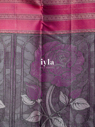 The Vintage Rose Lantern Kanjeevaram
