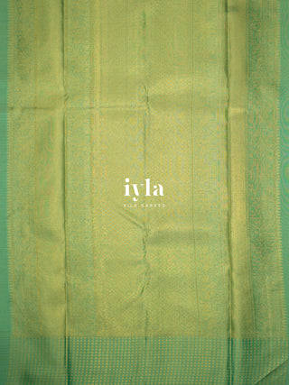 The Kalamkari Floral Themed Kanjeevaram in Pastel Core