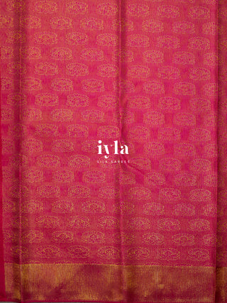 The Ikkat Floral Weave Kanjeevaram in Walnut Brown