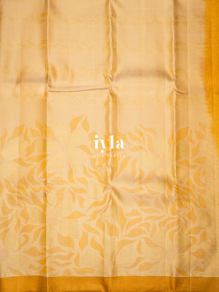 The Morning Daisy Kanjeevaram in Butter Yellow