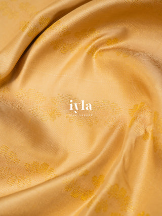 The Morning Daisy Kanjeevaram in Butter Yellow