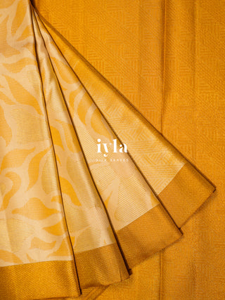 The Morning Daisy Kanjeevaram in Butter Yellow