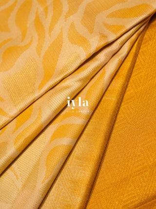 The Morning Daisy Kanjeevaram in Butter Yellow