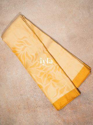 The Morning Daisy Kanjeevaram in Butter Yellow
