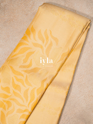 The Morning Daisy Kanjeevaram in Butter Yellow