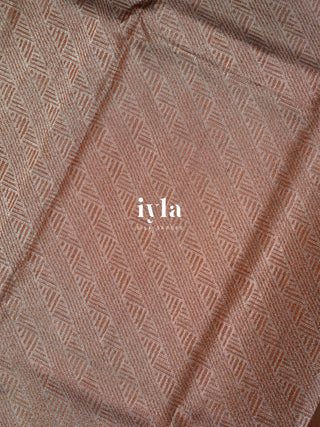 The Oriental Storks Kanjeevaram in Cocoa Brown