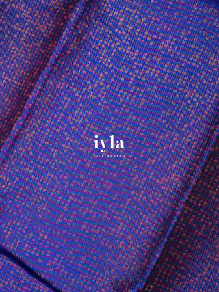 The Trumpet Lily Kanjeevaram in Purple Blue