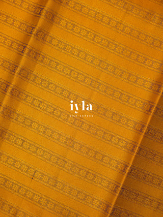 The Sunflower Bloom Kanjeevaram in Amber Glow