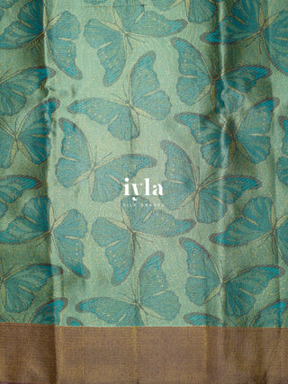The Aquamarine Butterfly Weave Kanjeevaram