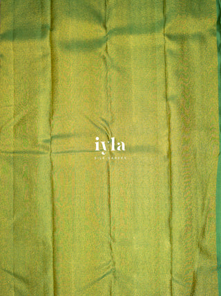 The Trumpet Lily Kanjeevaram in Pistachio Green