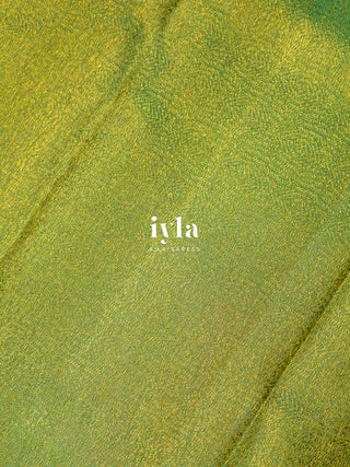 The Trumpet Lily Kanjeevaram in Pistachio Green