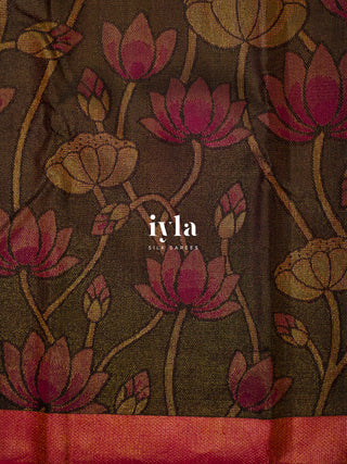The Lotus Bloom Theory Kanjeevaram in Walnut Brown