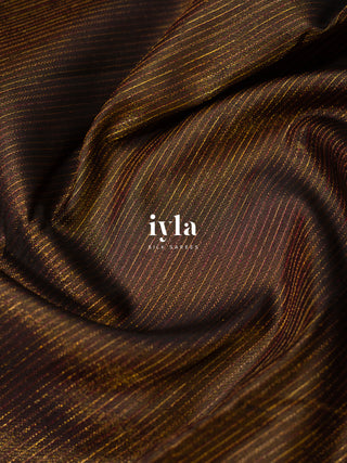 The Lotus Bloom Theory Kanjeevaram in Walnut Brown