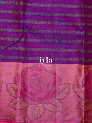 The Wild Carnation Bloom Kanjeevaram in Purple Crush
