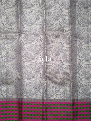 The Enchanted Rose Kanjeevaram Dipped in Silver