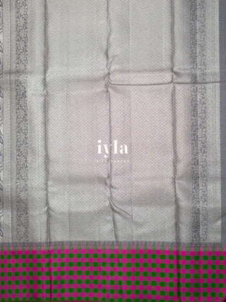 The Enchanted Rose Kanjeevaram Dipped in Silver