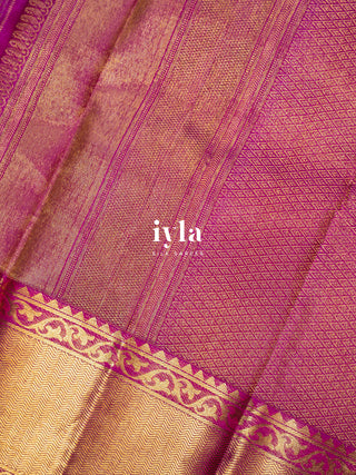 The Tropical Foliage Silk Saree in Marine Green