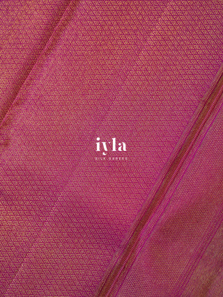 The Tropical Foliage Silk Saree in Marine Green