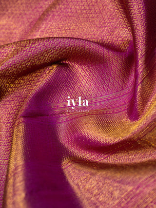 The Tropical Foliage Silk Saree in Marine Green