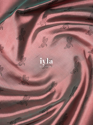 The Banana Grove Whisper Silk Saree in Blush Taupe