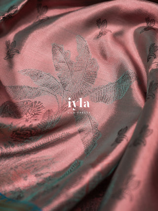 The Banana Grove Whisper Silk Saree in Blush Taupe